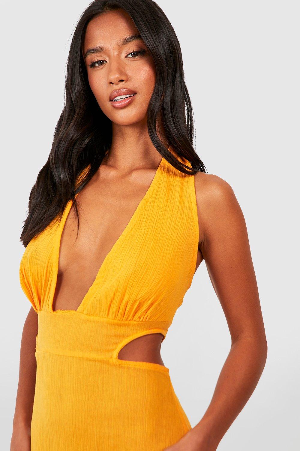 Petite Robe de plage longue franges boohoo