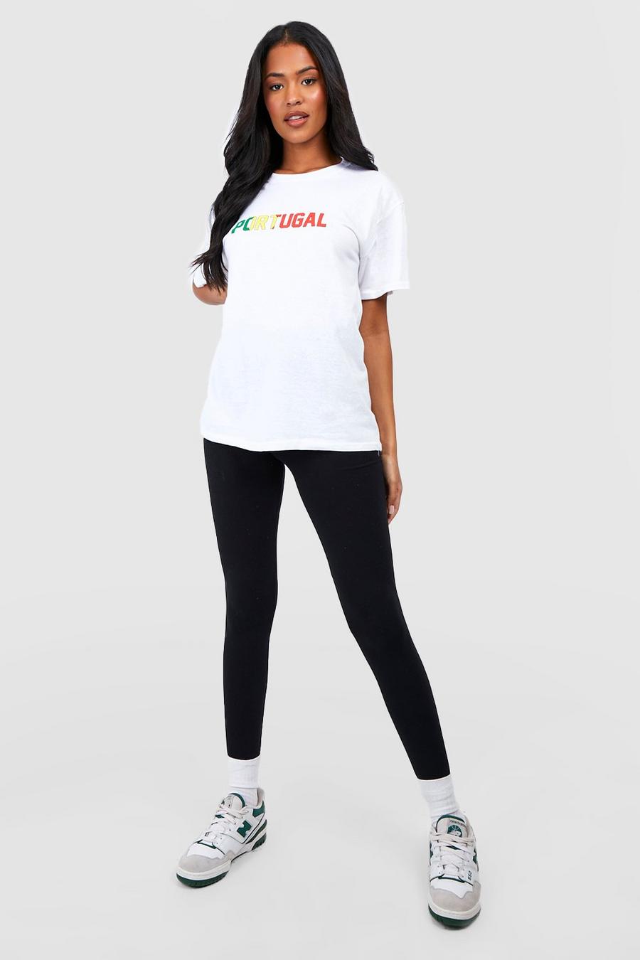 White weiß Oversized Portugal WK T-Shirt image number 1