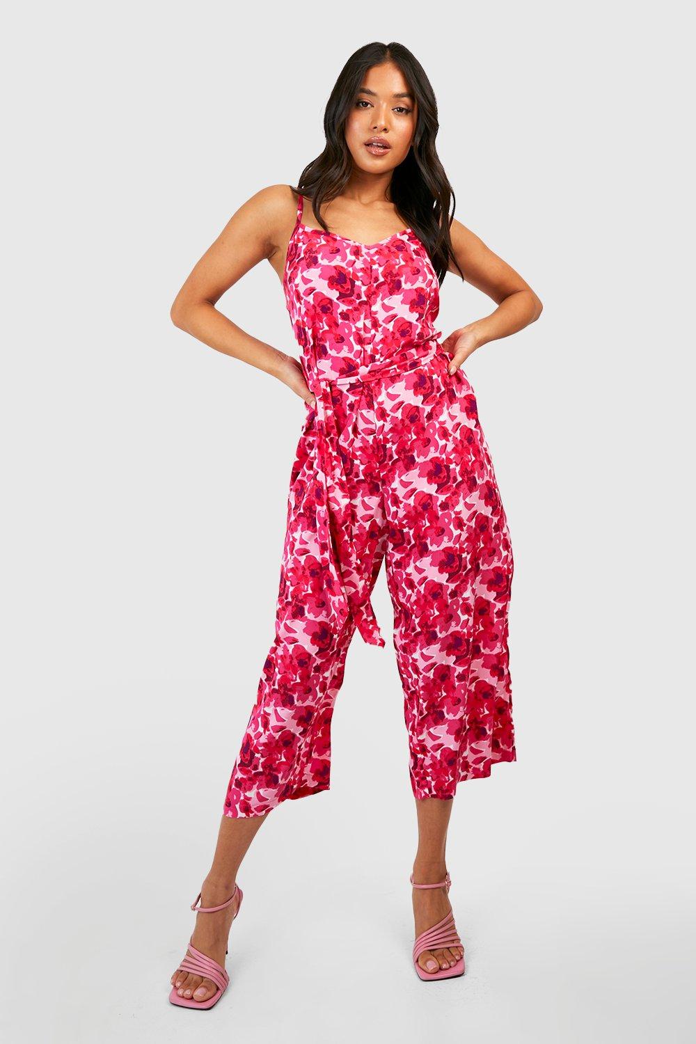 Petite floral store jumpsuit uk