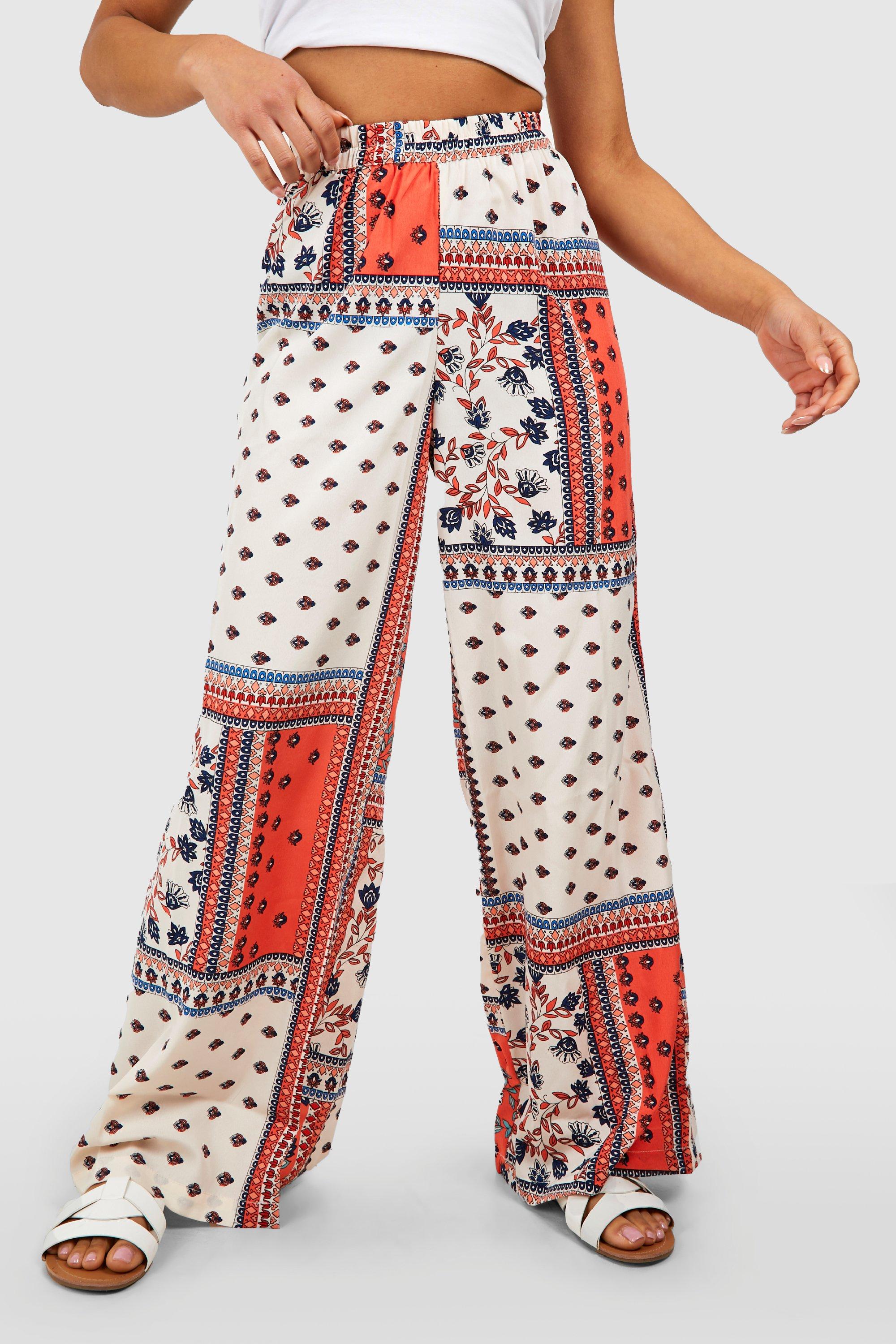 Petite Paisley Woven Printed Trouser boohoo