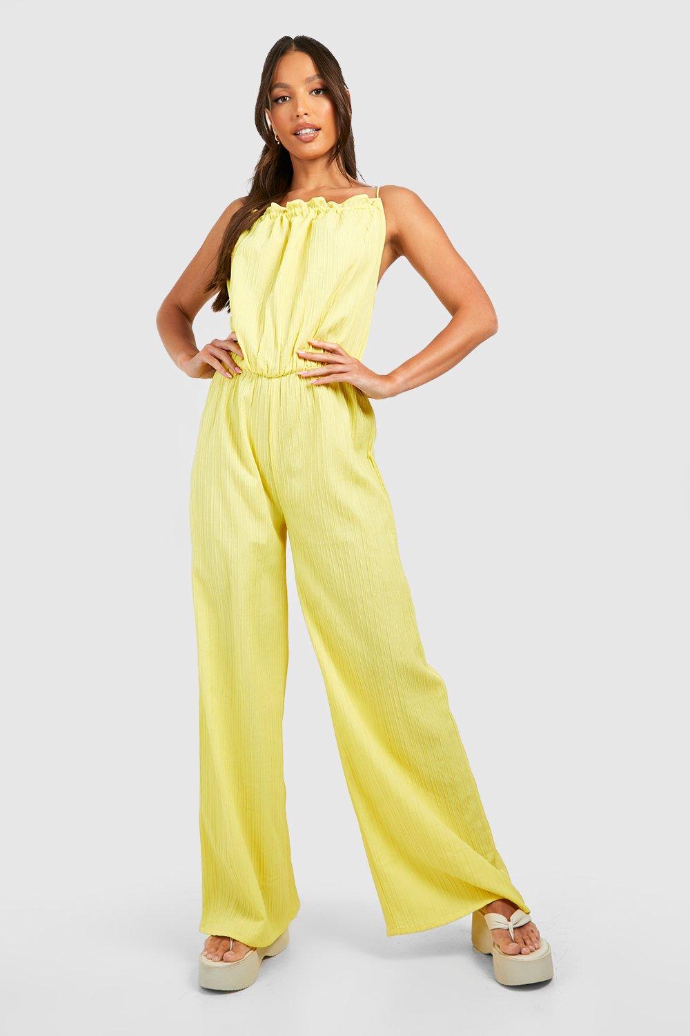 Yellow store jumpsuit boohoo