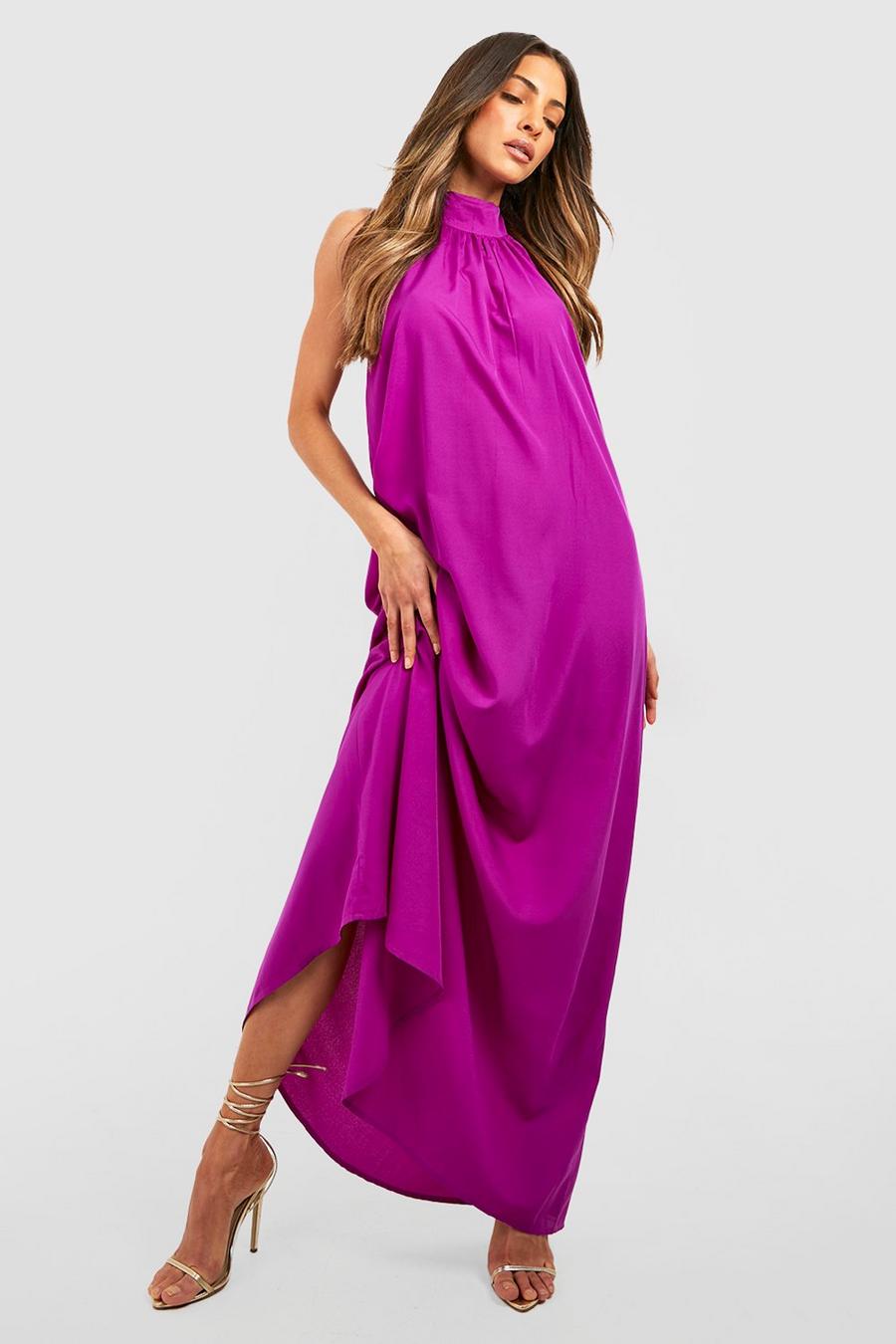 Purple Halter Maxi Dress