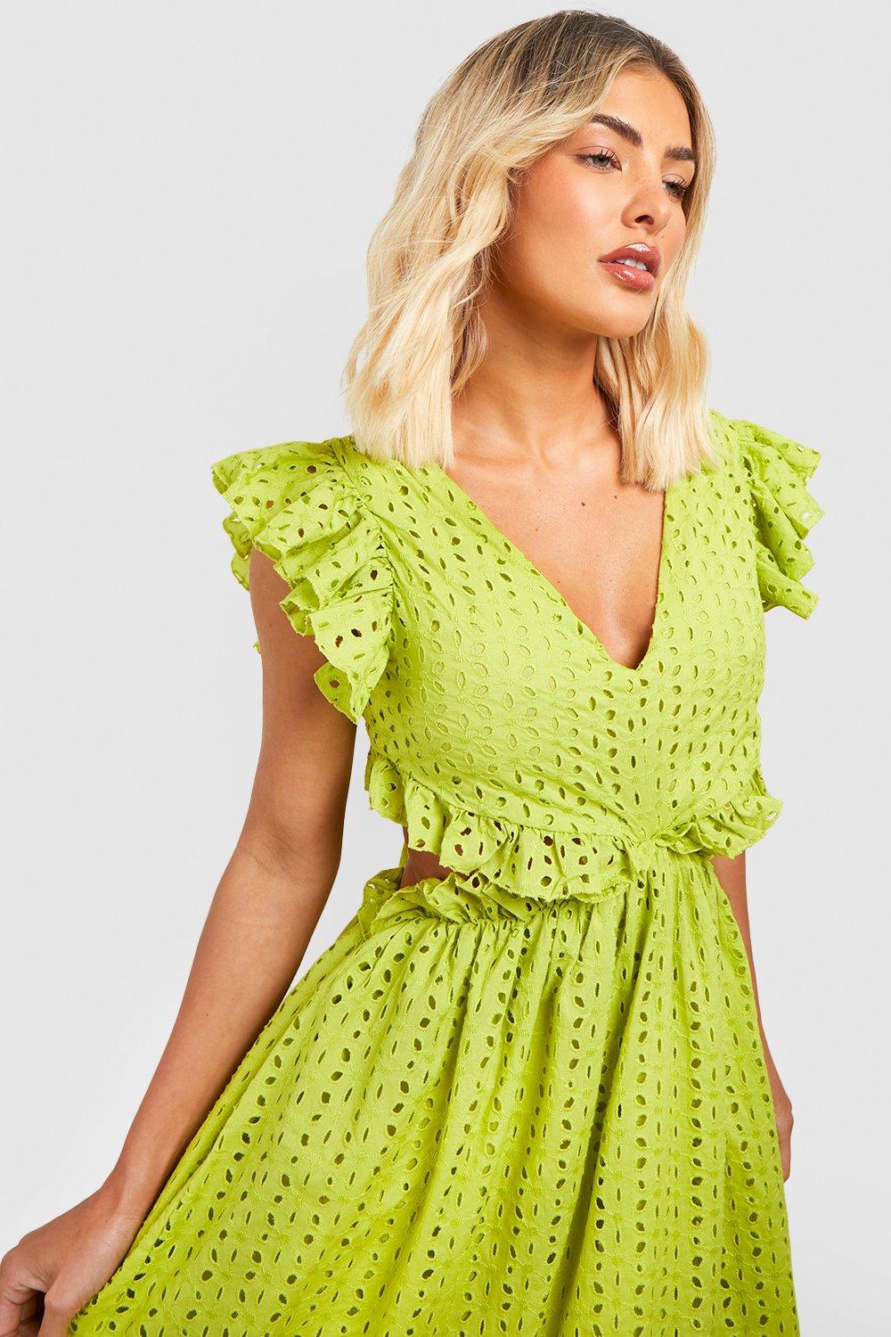 Lime green dress uk sale