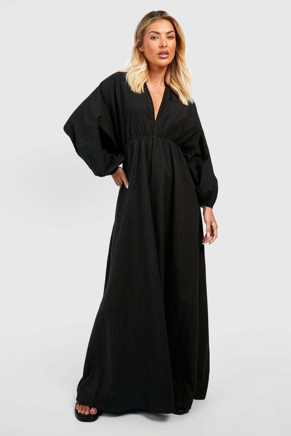 Boohoo linen outlet dress