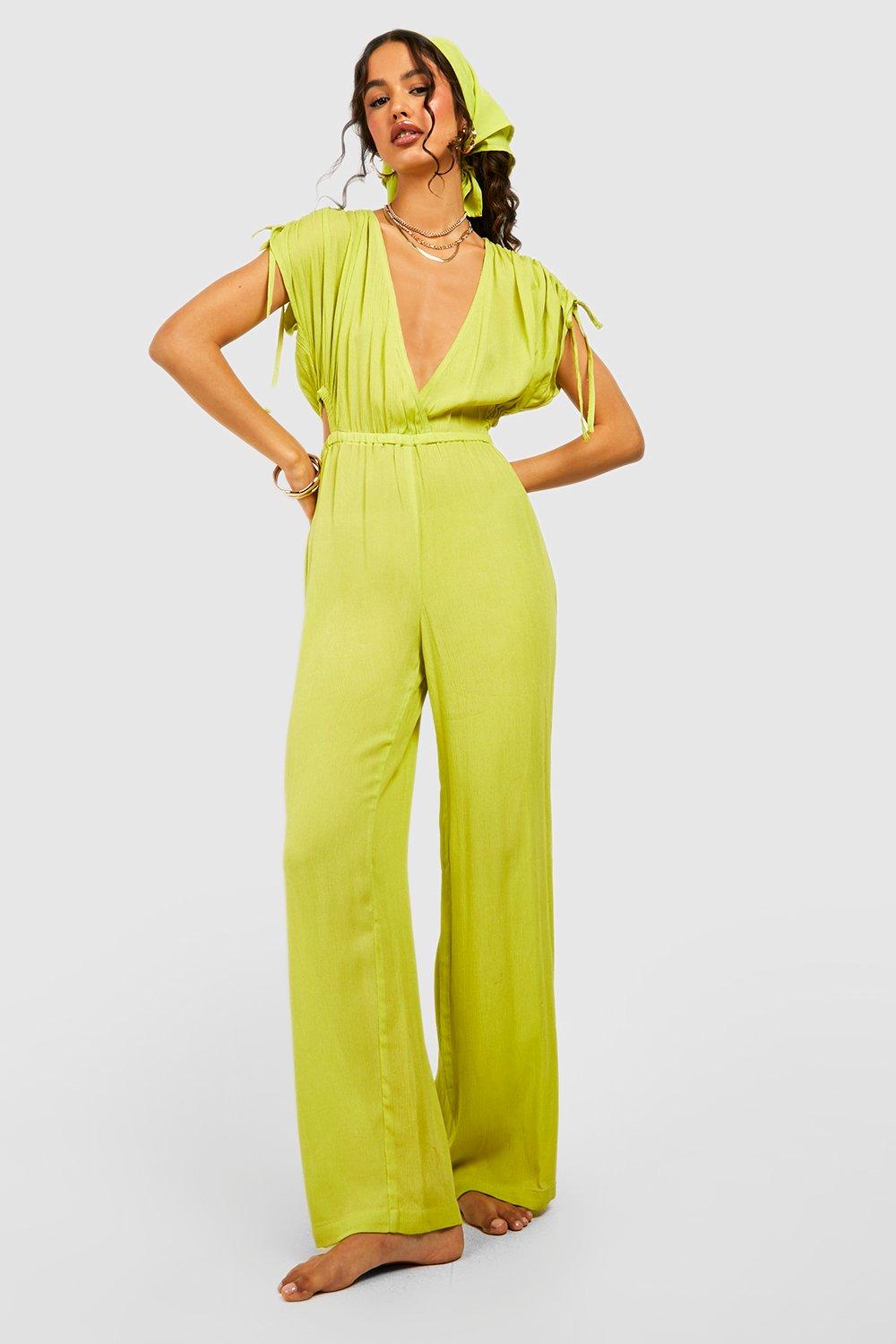 Yellow best sale jumpsuit boohoo