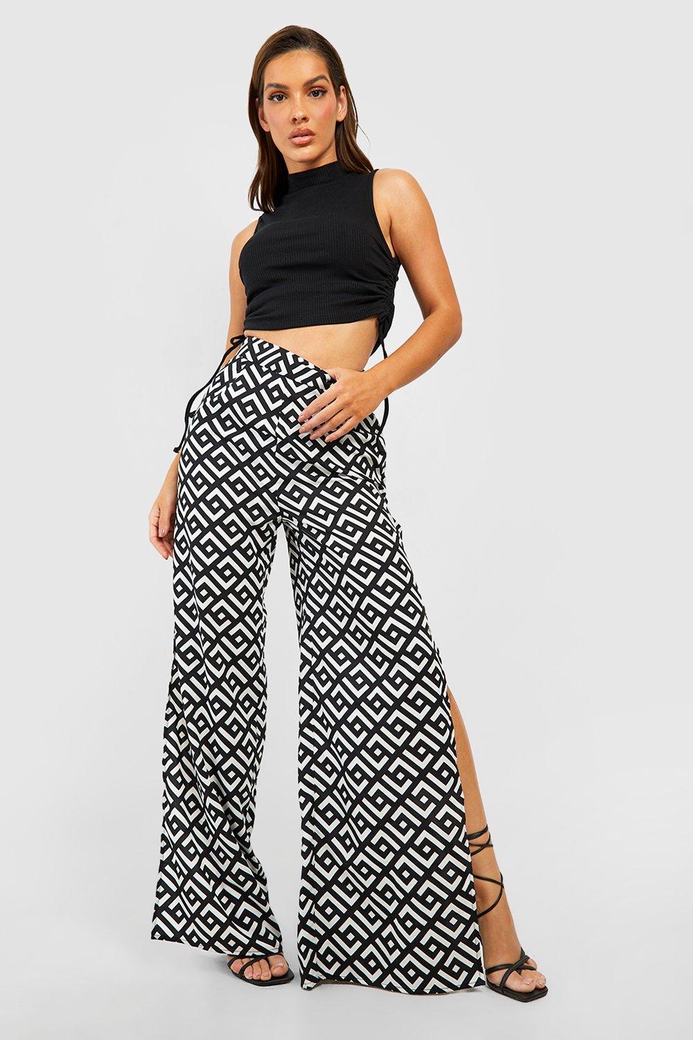 Side split shop leg trousers