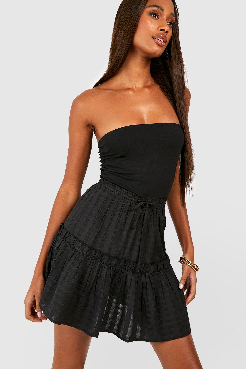 Strapless seersucker outlet dress