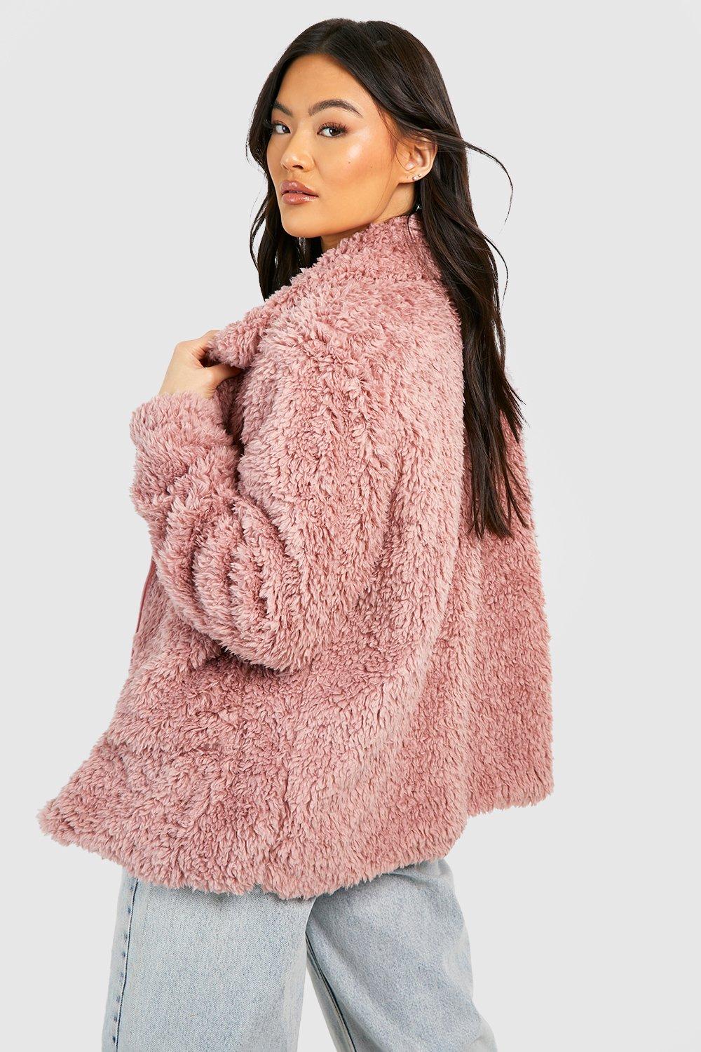 New look teddy fur bomber outlet jacket