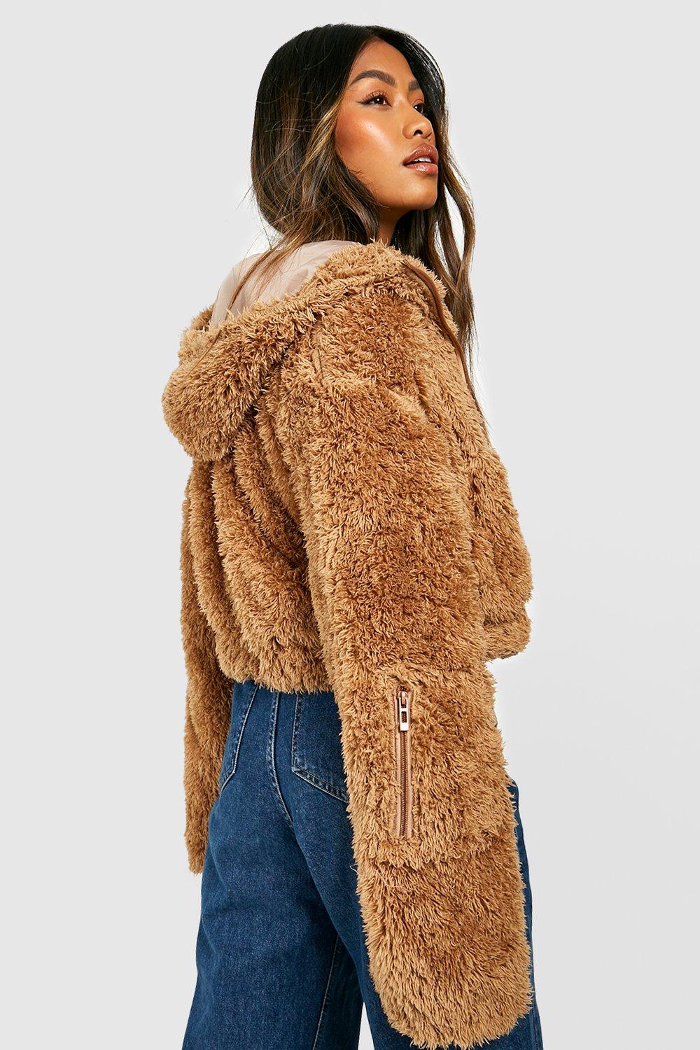 Funnel Neck Sheepskin Coat