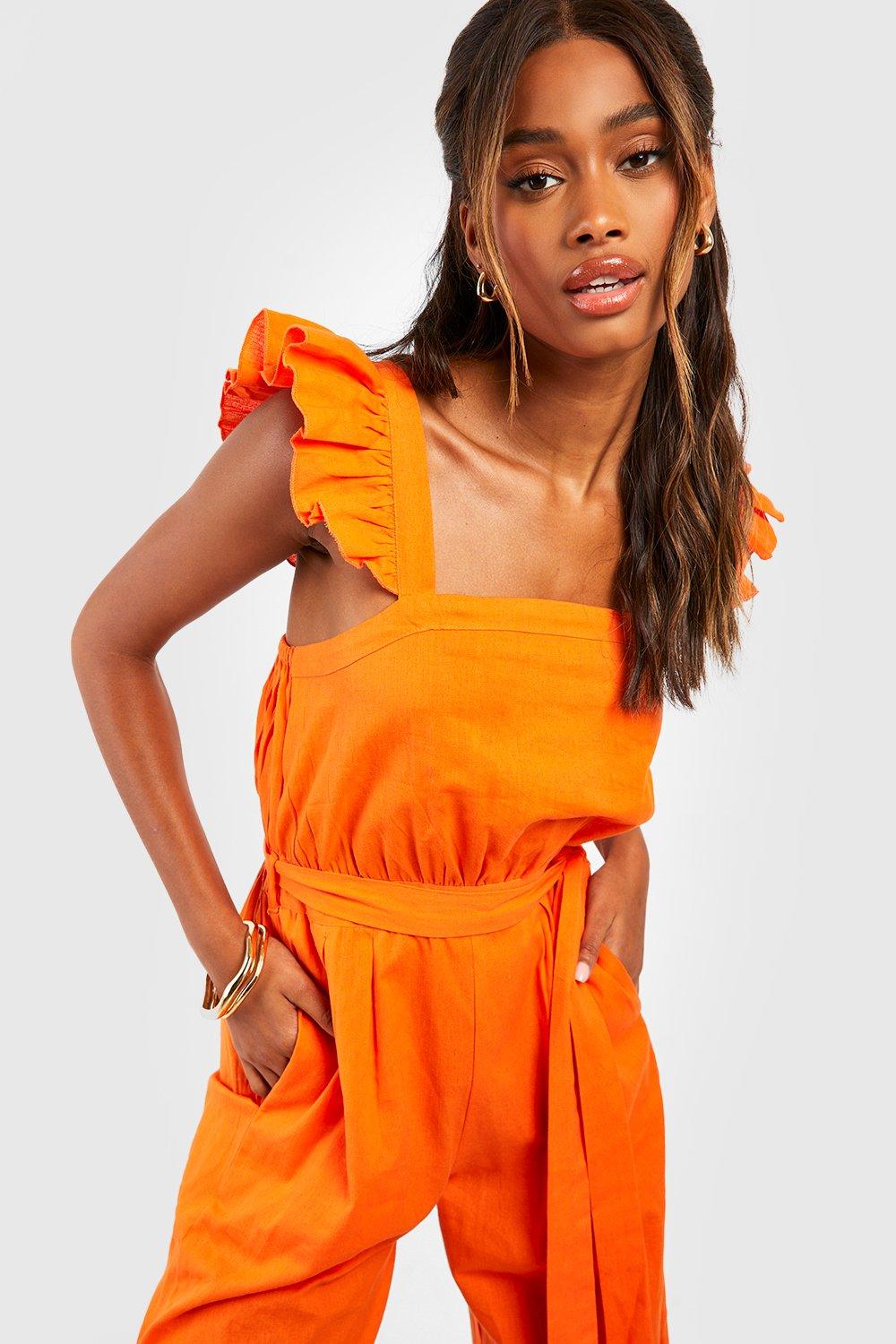 Ruffle cheap front jumpsuit