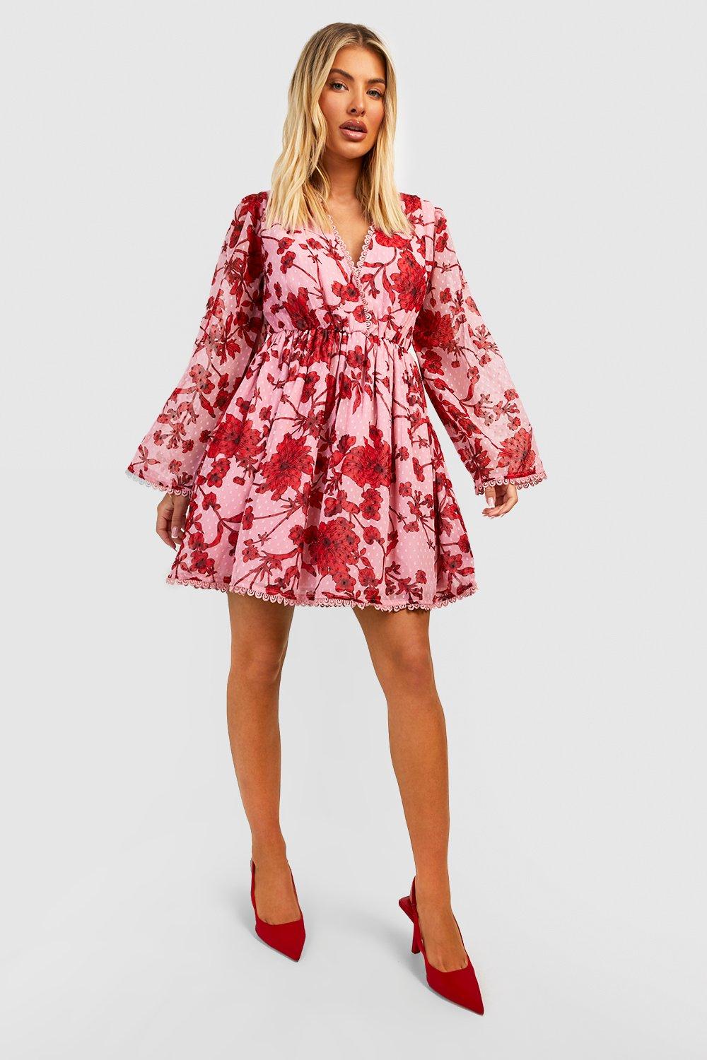 Flowery deals skater dress