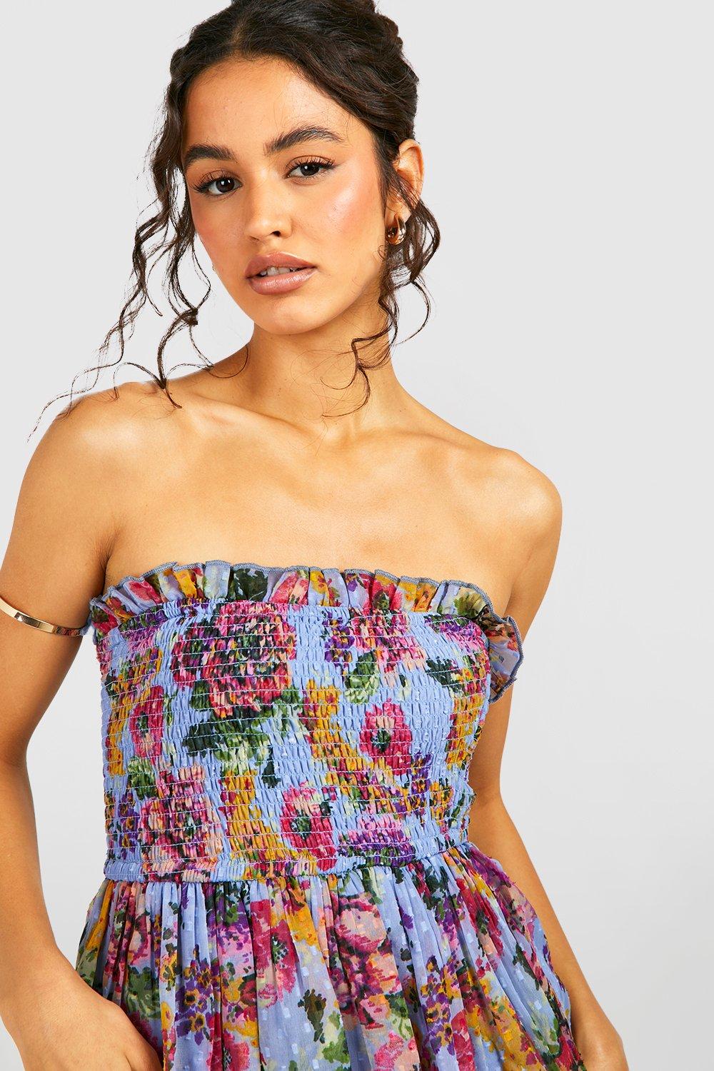 Boohoo bandeau maxi clearance dress