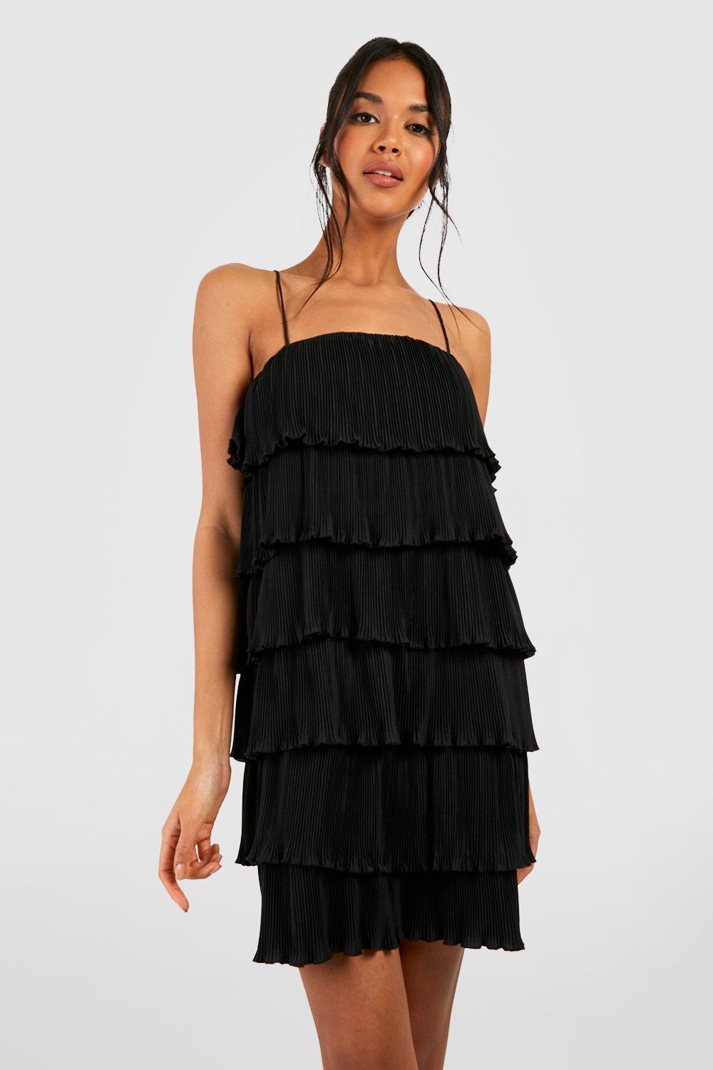 Boohoo tiered ruffle outlet mini dress