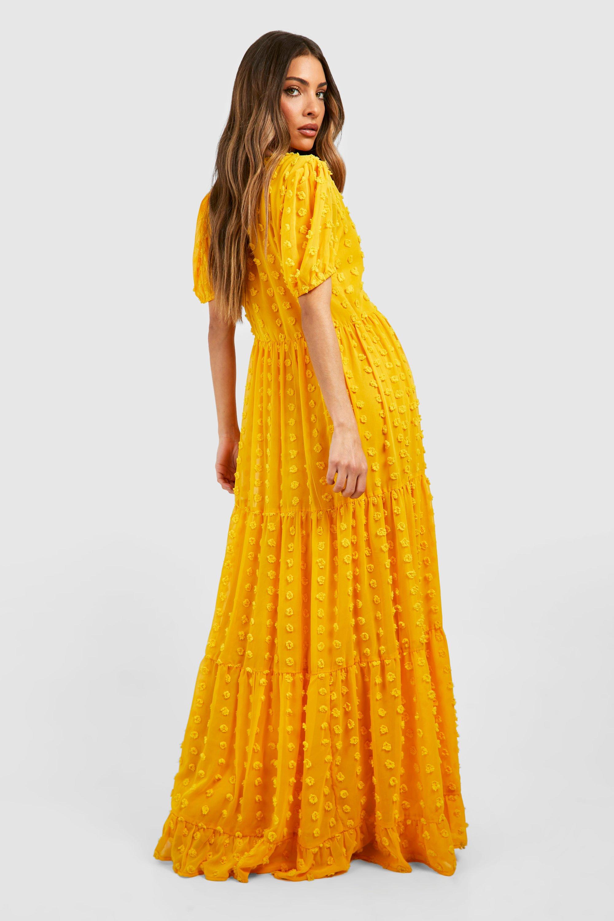 Chiffon tiered outlet maxi dress