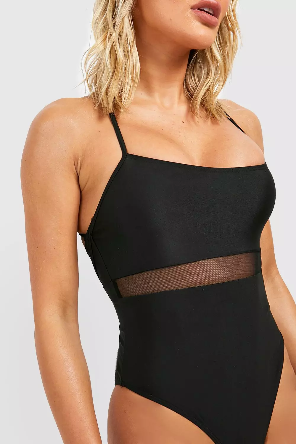 Mesh Insert Scoop Swimsuit alternative image