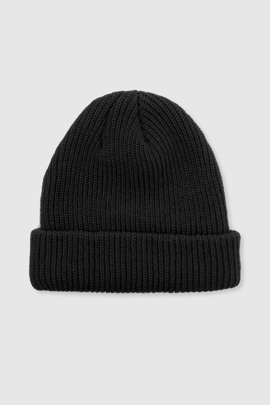 Black nero Basic Ribbed Docker Hat
