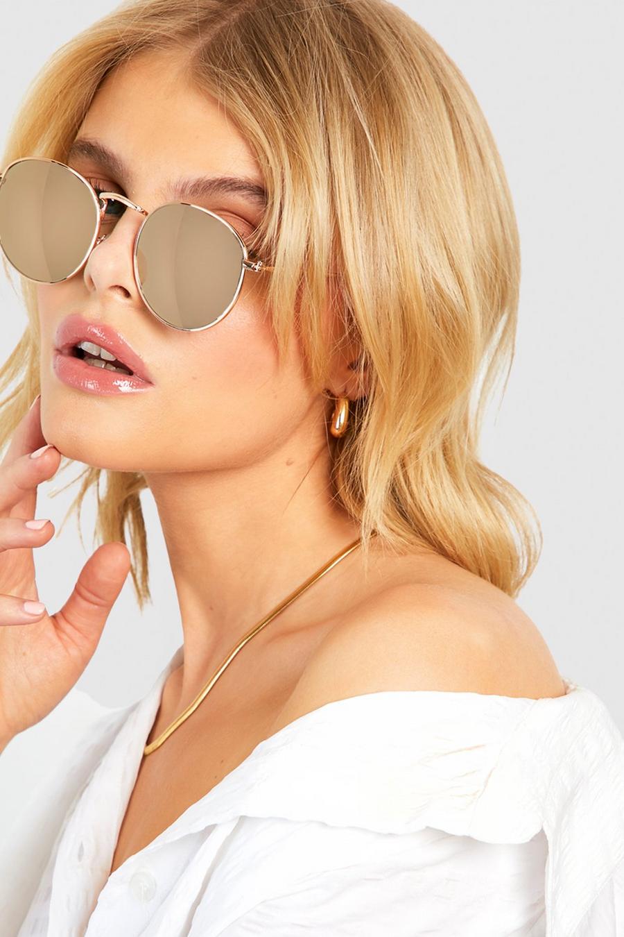 Mirrored Gold Braun Sunglasses