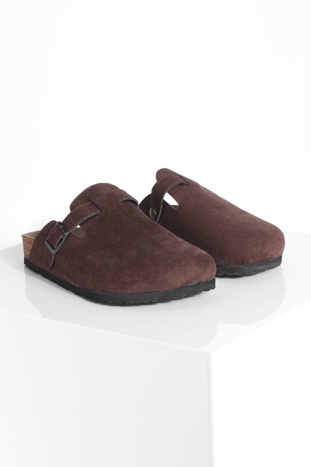 Mens leather clogs wide hot sale width