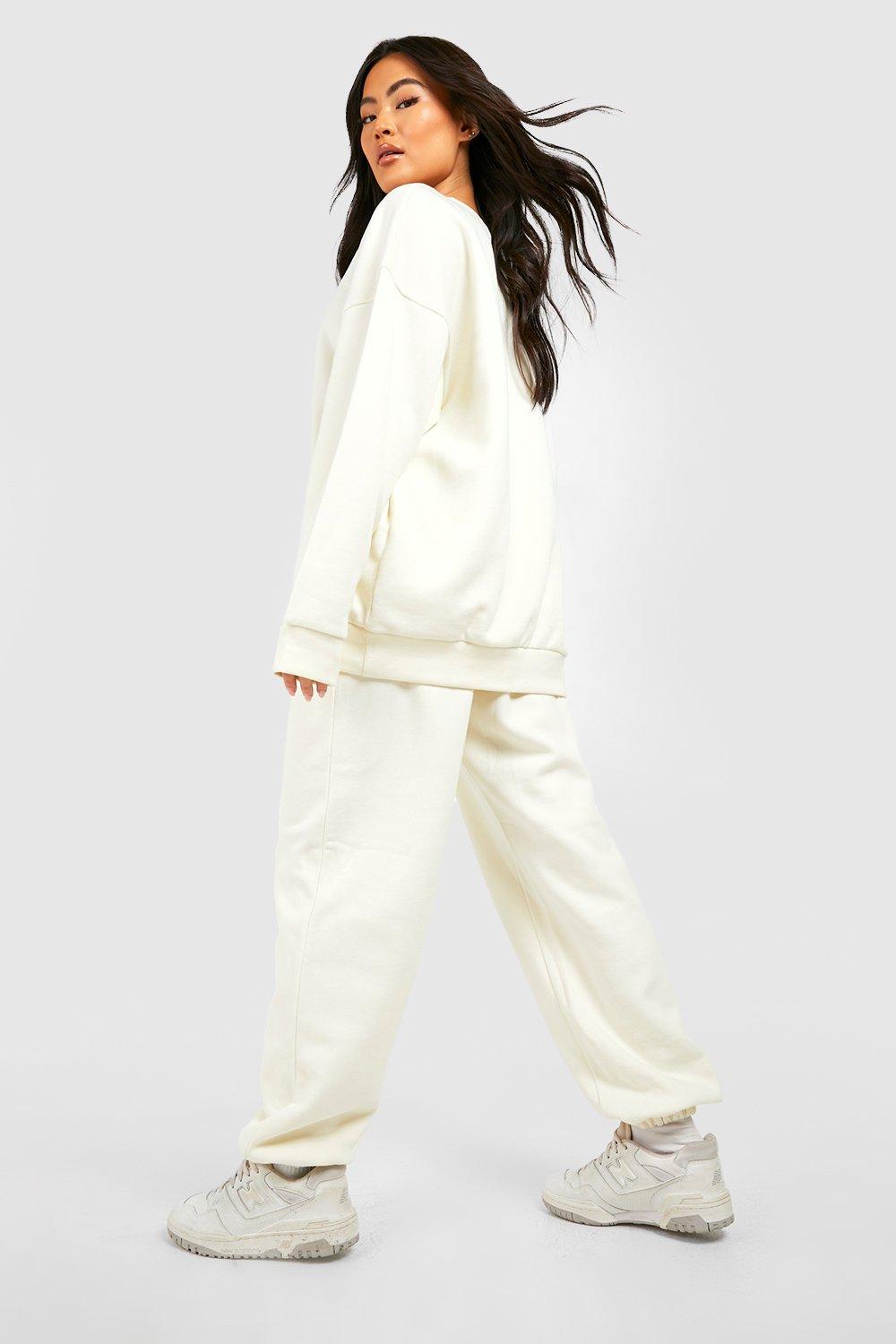 Boohoo clearance white tracksuit