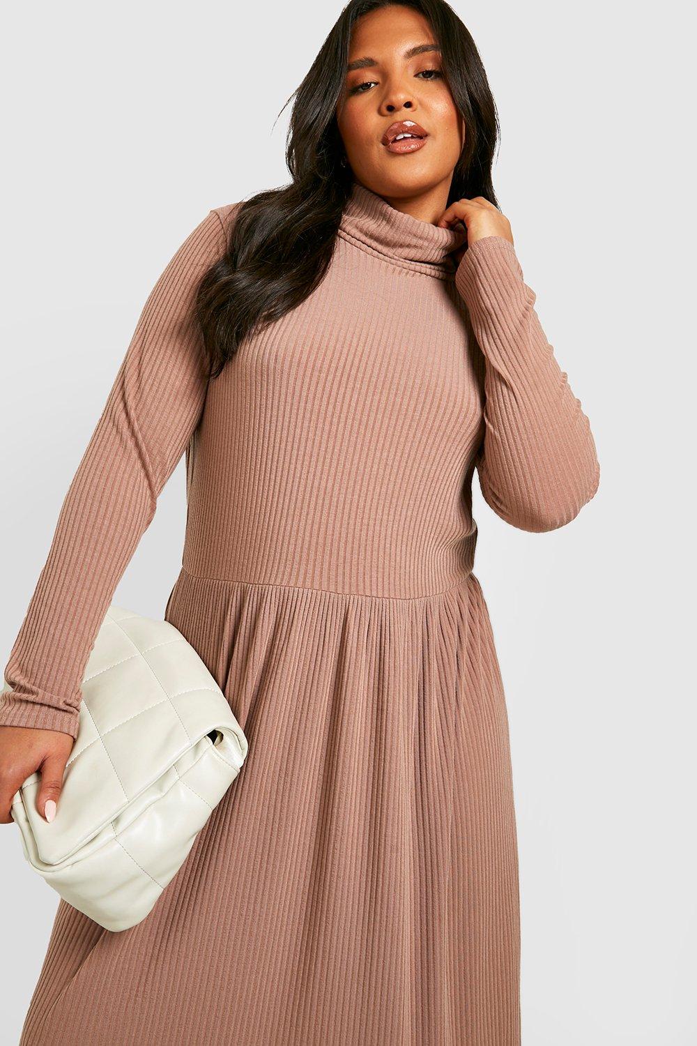 Long sleeve turtleneck on sale dress plus size