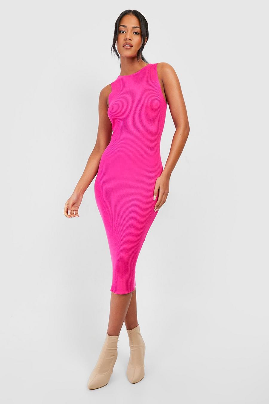 Hot pink Favourites FatFace Marissa Yellow Linear Bloom Maxi Beach Dress Inactive image number 1