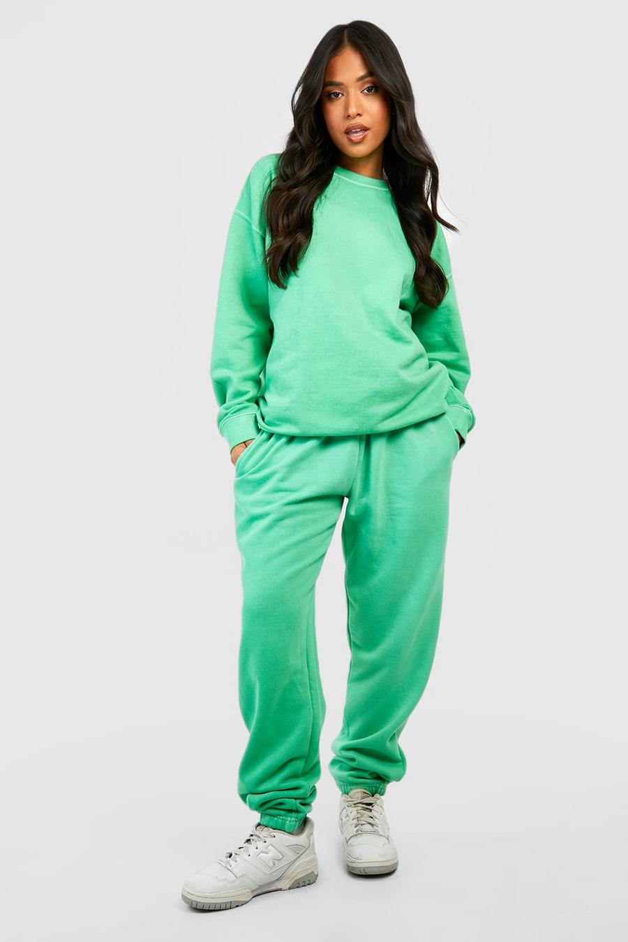 Green Petite Oversized Sweat & Track Pants Tracksuit image number 1