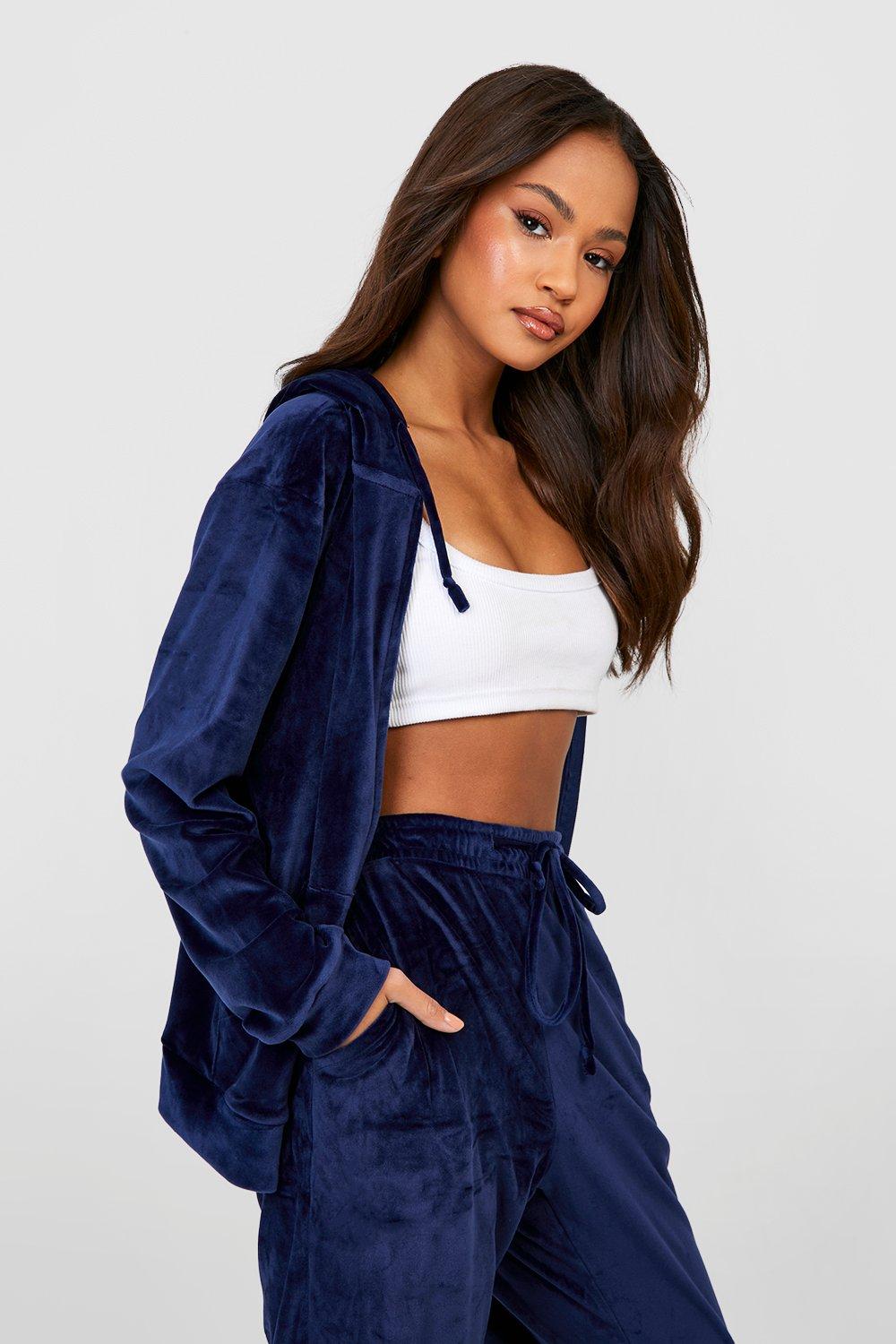 Velour Top And Jogger Set boohoo UK