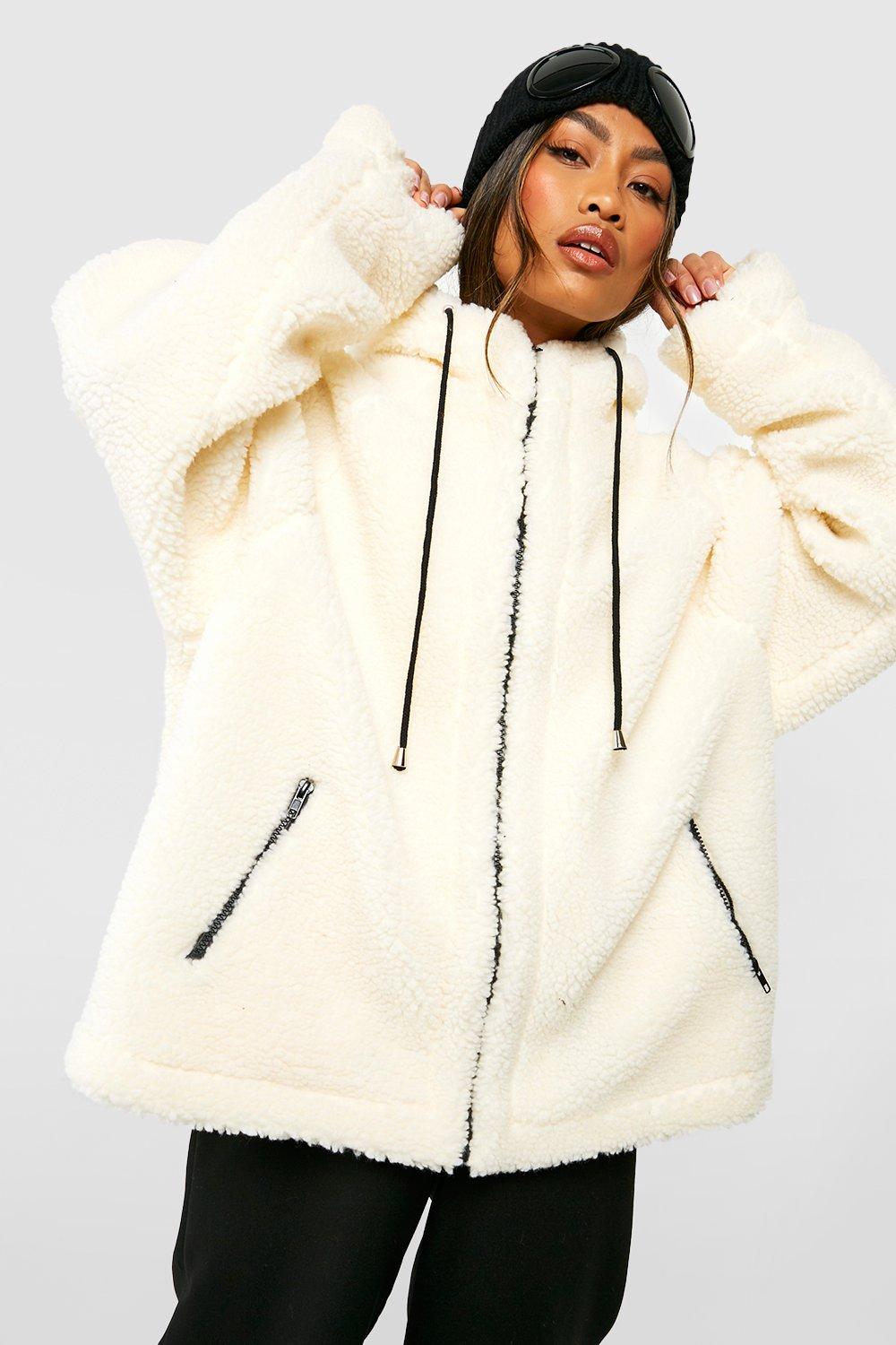 Teddy bear hot sale oversized jacket