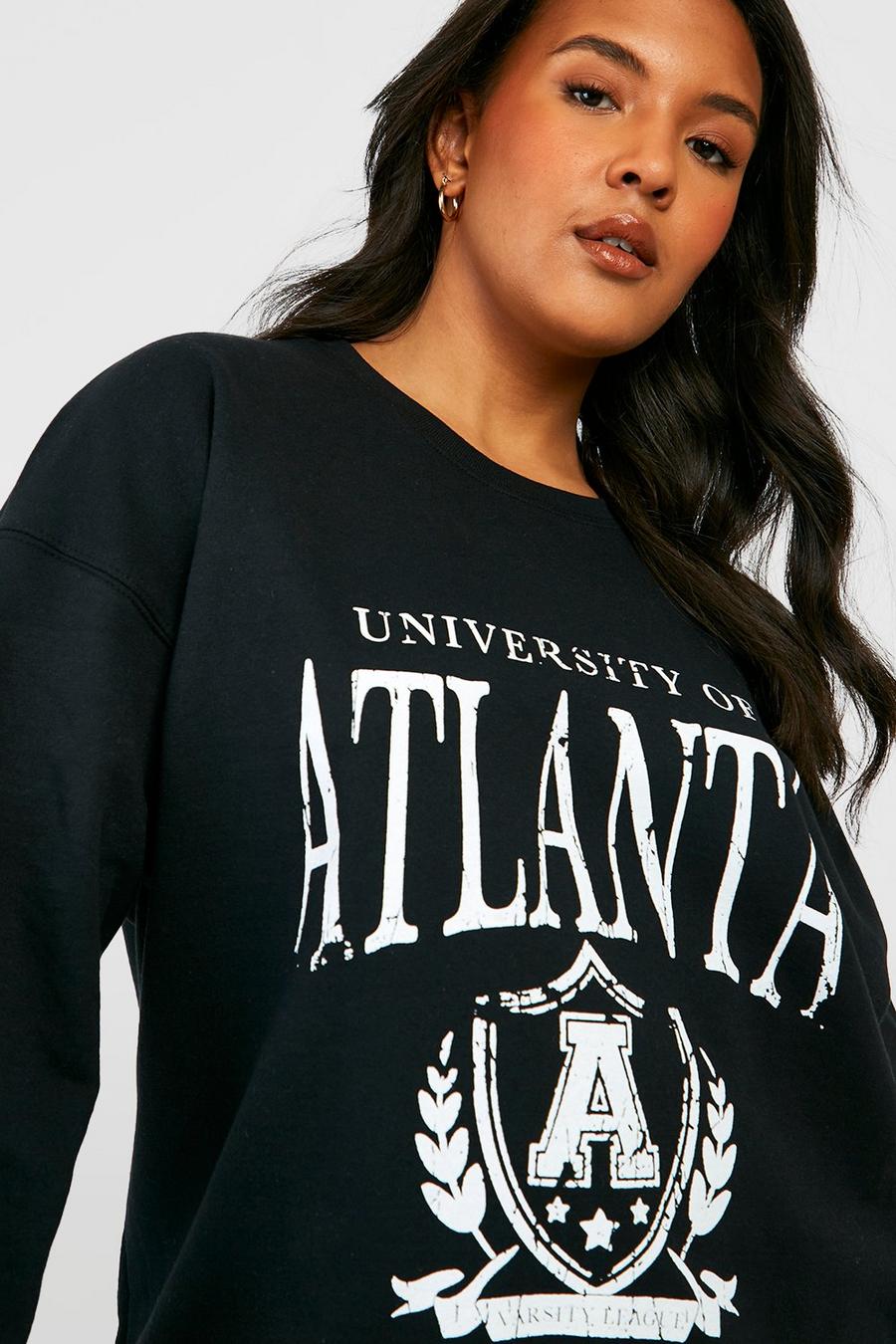 Black Plus University Of Atlanta Front Print Sweat image number 1