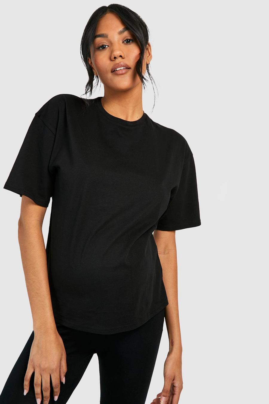 Black Maternity Basic T-Shirt image number 1