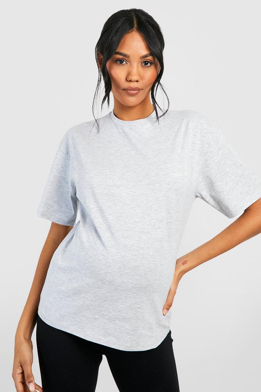 Grey marl grau Zwangerschap Basic T-Shirt