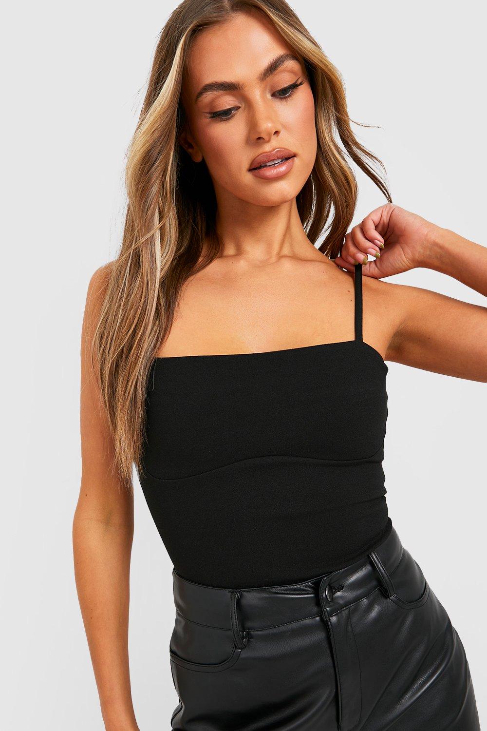 Strappy Square-Neck Corset Top