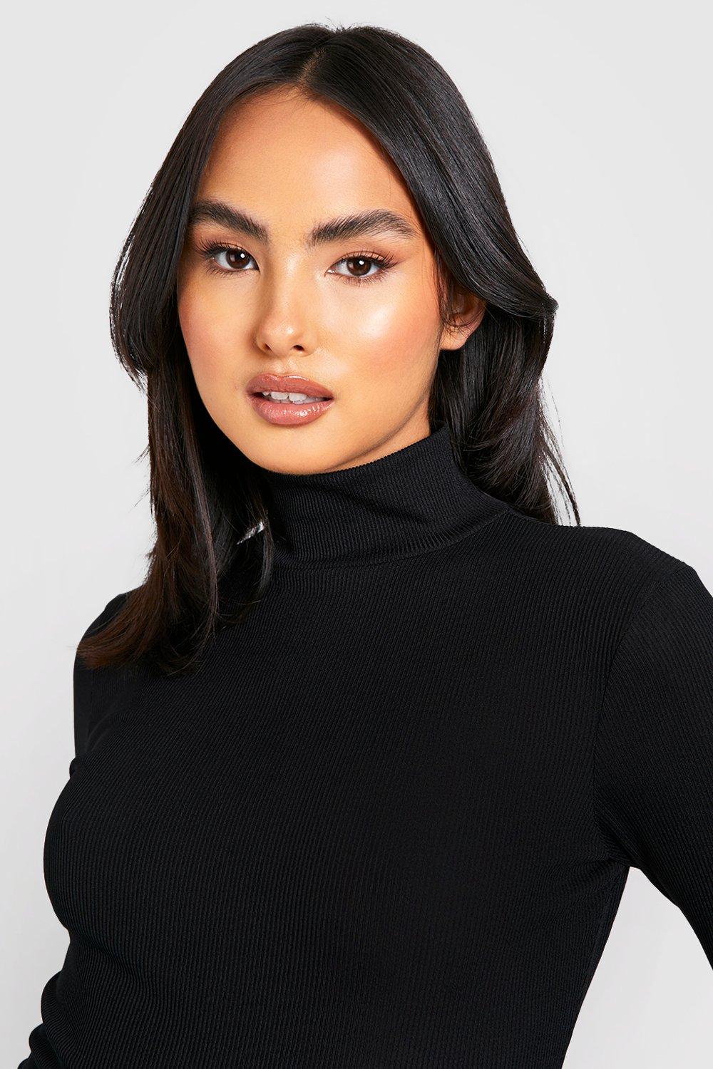 Boohoo black turtleneck best sale