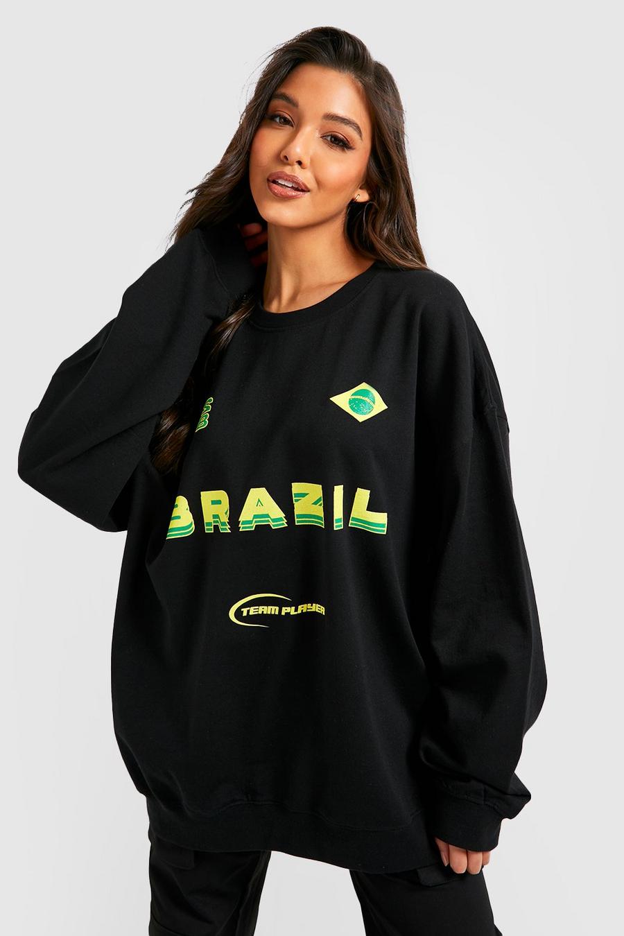 Black Brazil Oversized Sweater  image number 1