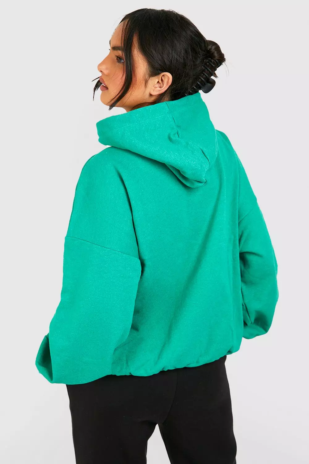Green Dsgn Studio Applique Slogan Oversized Hoodie  alternative image