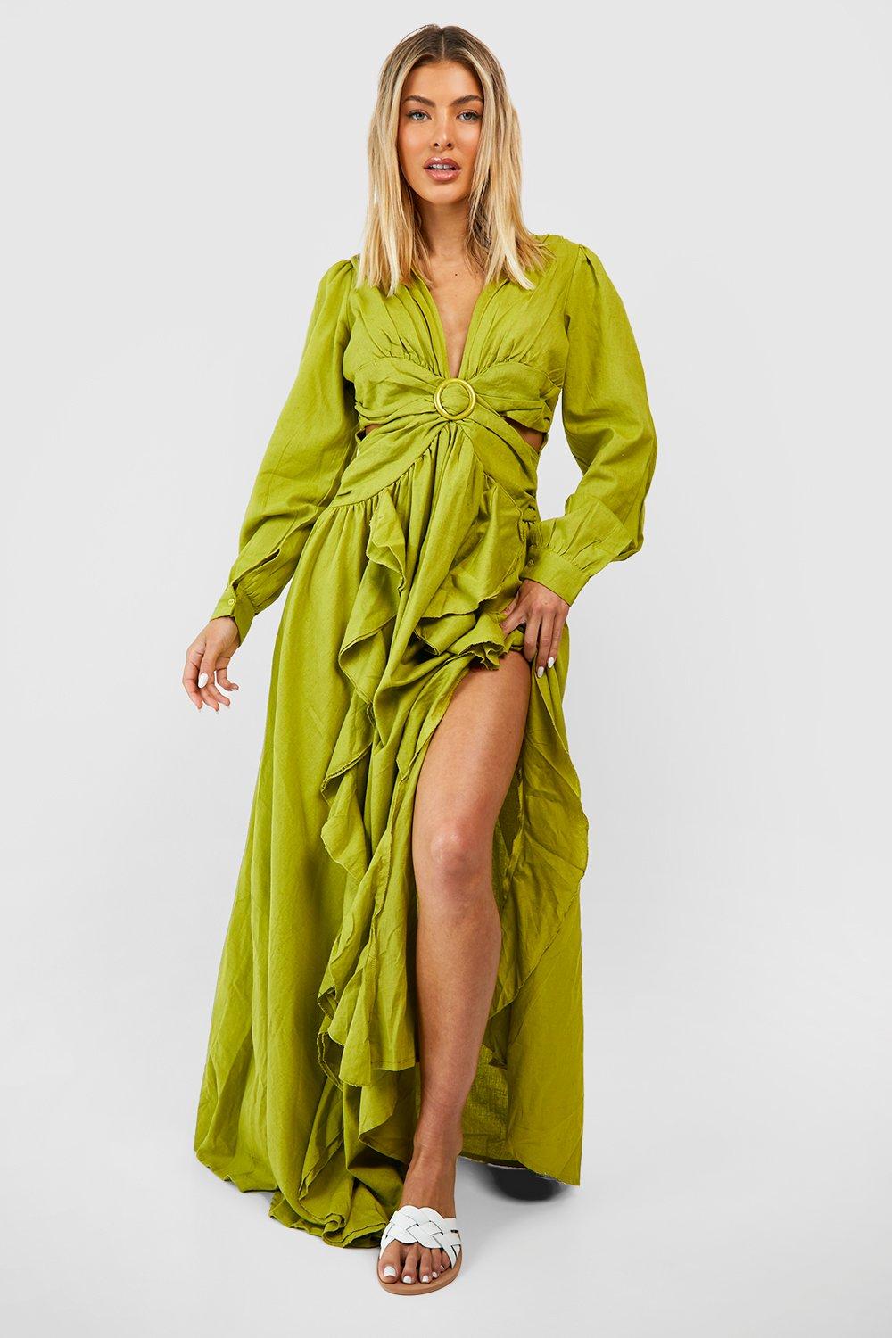 Boohoo long 2024 maxi dress