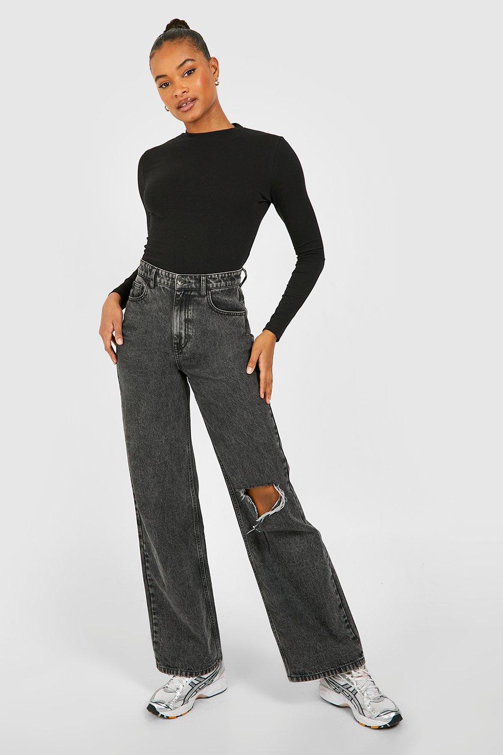 Tall Ponte Ruched Wide Sleeve Boxy Crop T-Shirt