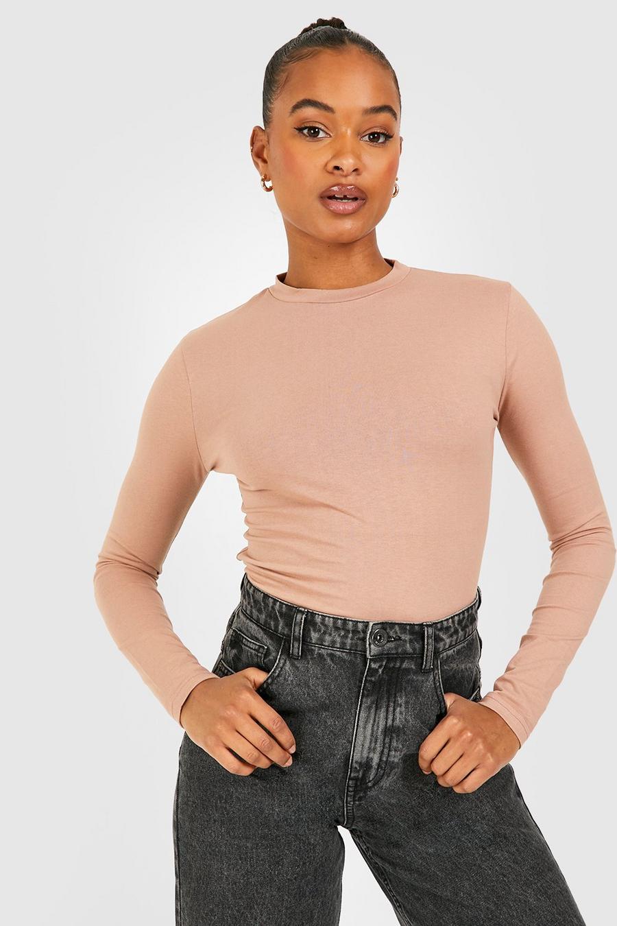 Taupe Tall Contour Long Sleeve Top image number 1