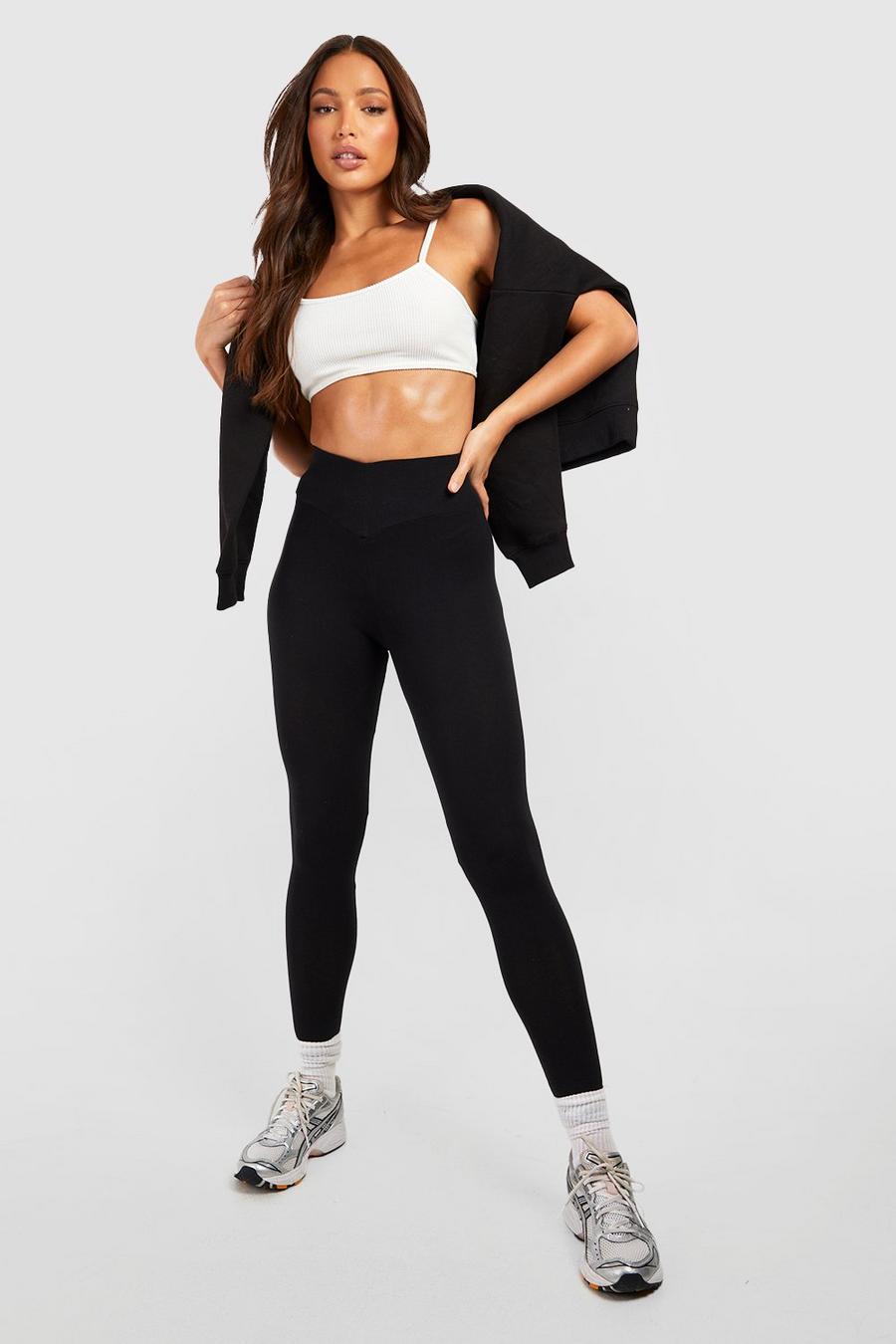 Black Tall Contour High Waisted Leggings image number 1