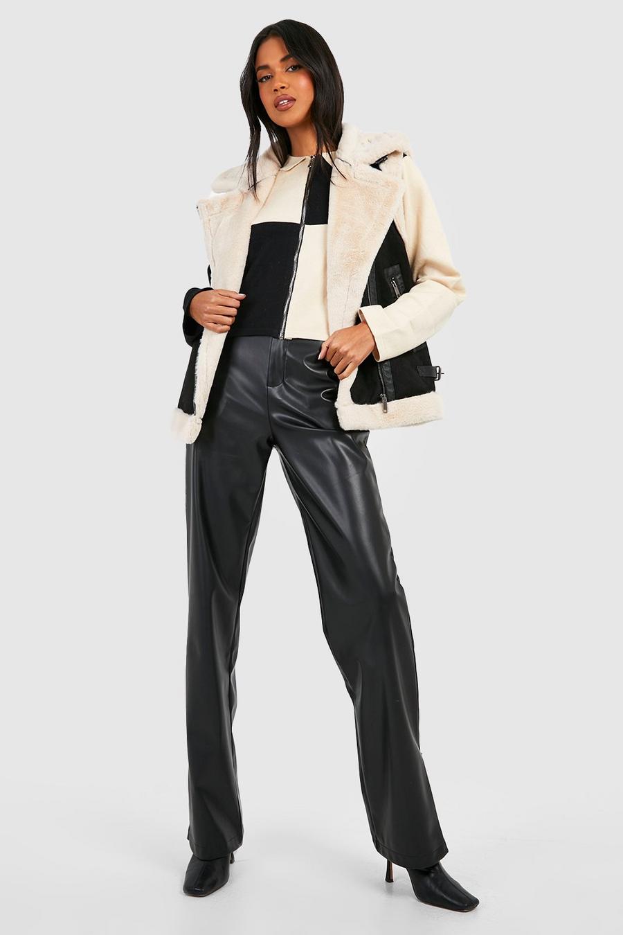 Cardigan in maglia compatta Premium a quadri monocromatici con zip, Black nero