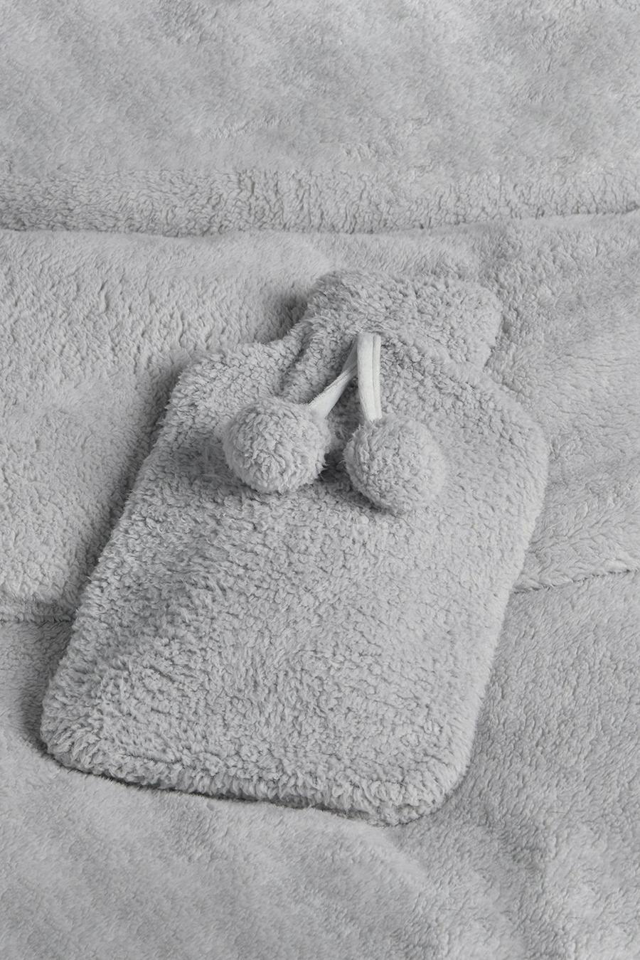 Grey Teddy Hot Water Bottle And Eye Mask Set  image number 1