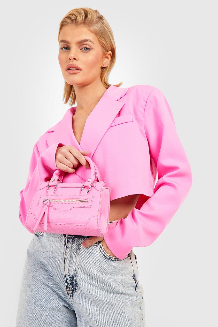 Pink Croc Mini Tote Bag 