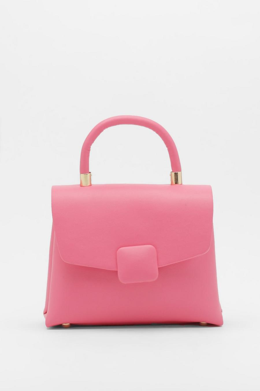 Pink Structed Mini Grab Tote Bag image number 1