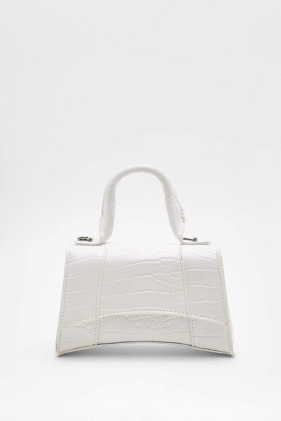 White blanco Croc Curve Grab Bag 