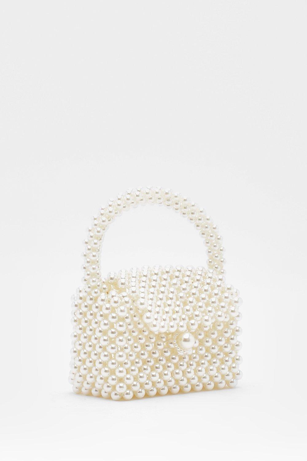Bolso de mano Premium mini con perlas