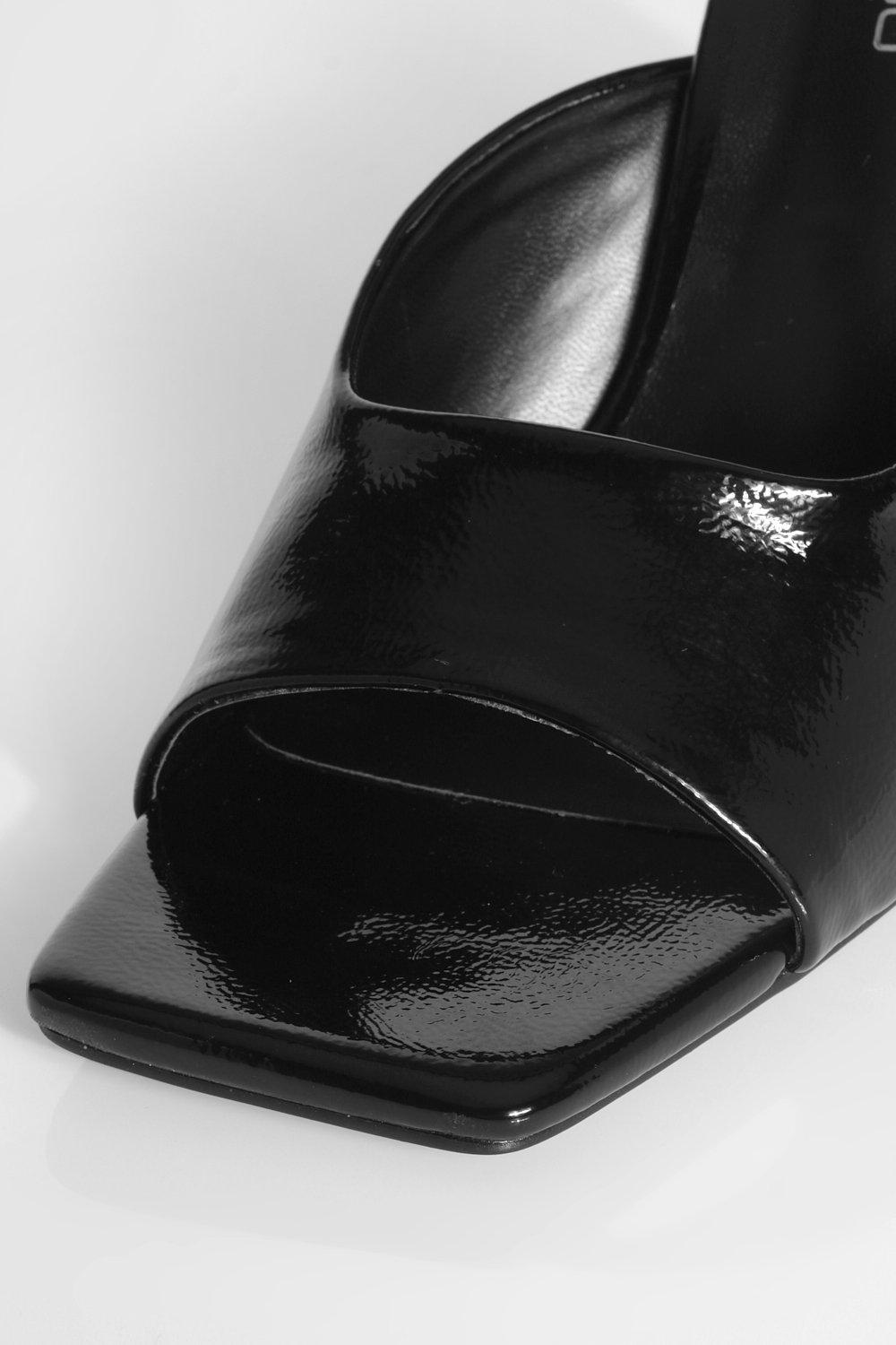 Wide Width Extreme Block Heeled Mules | boohoo USA