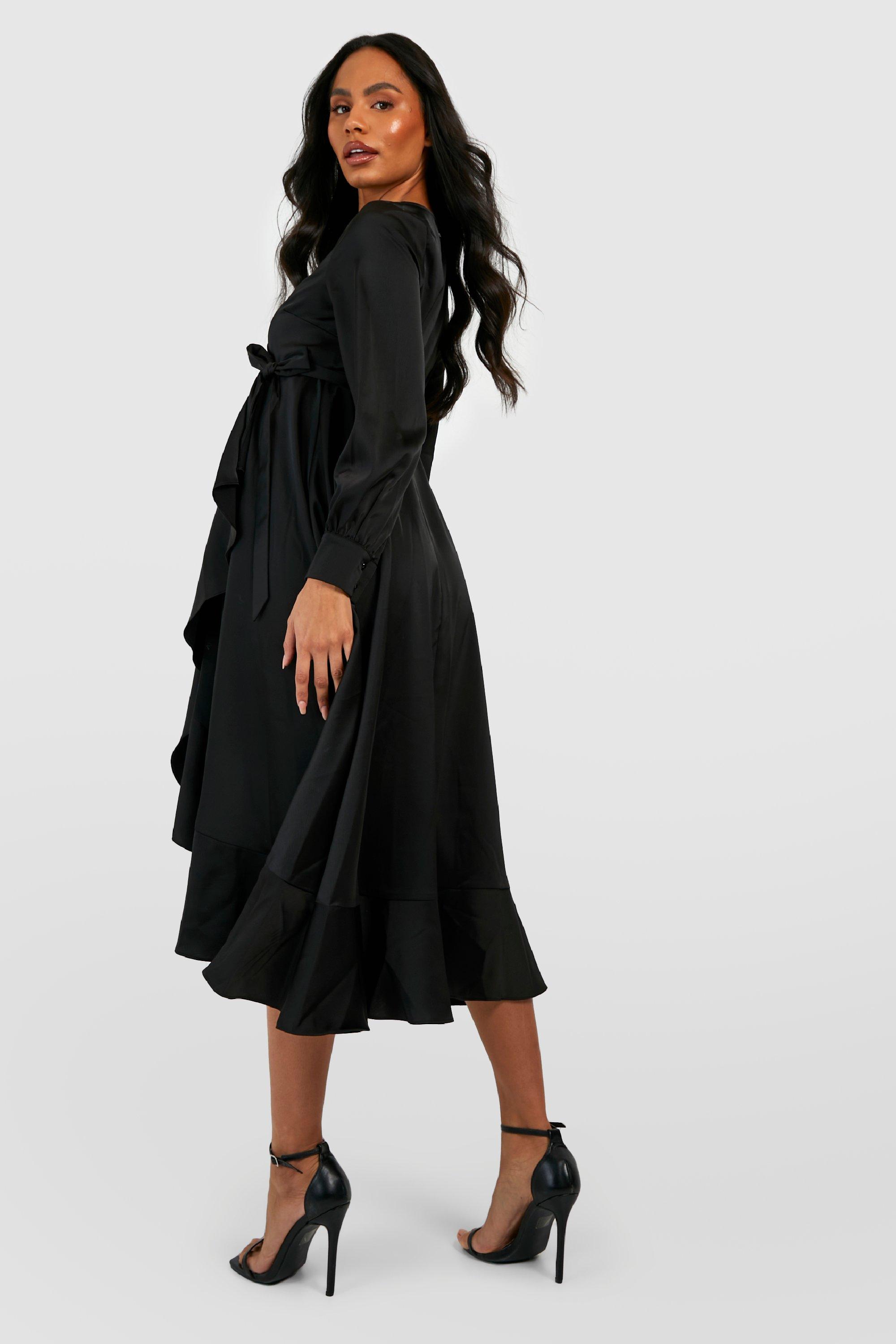 Maternity Wrap Midi Dress