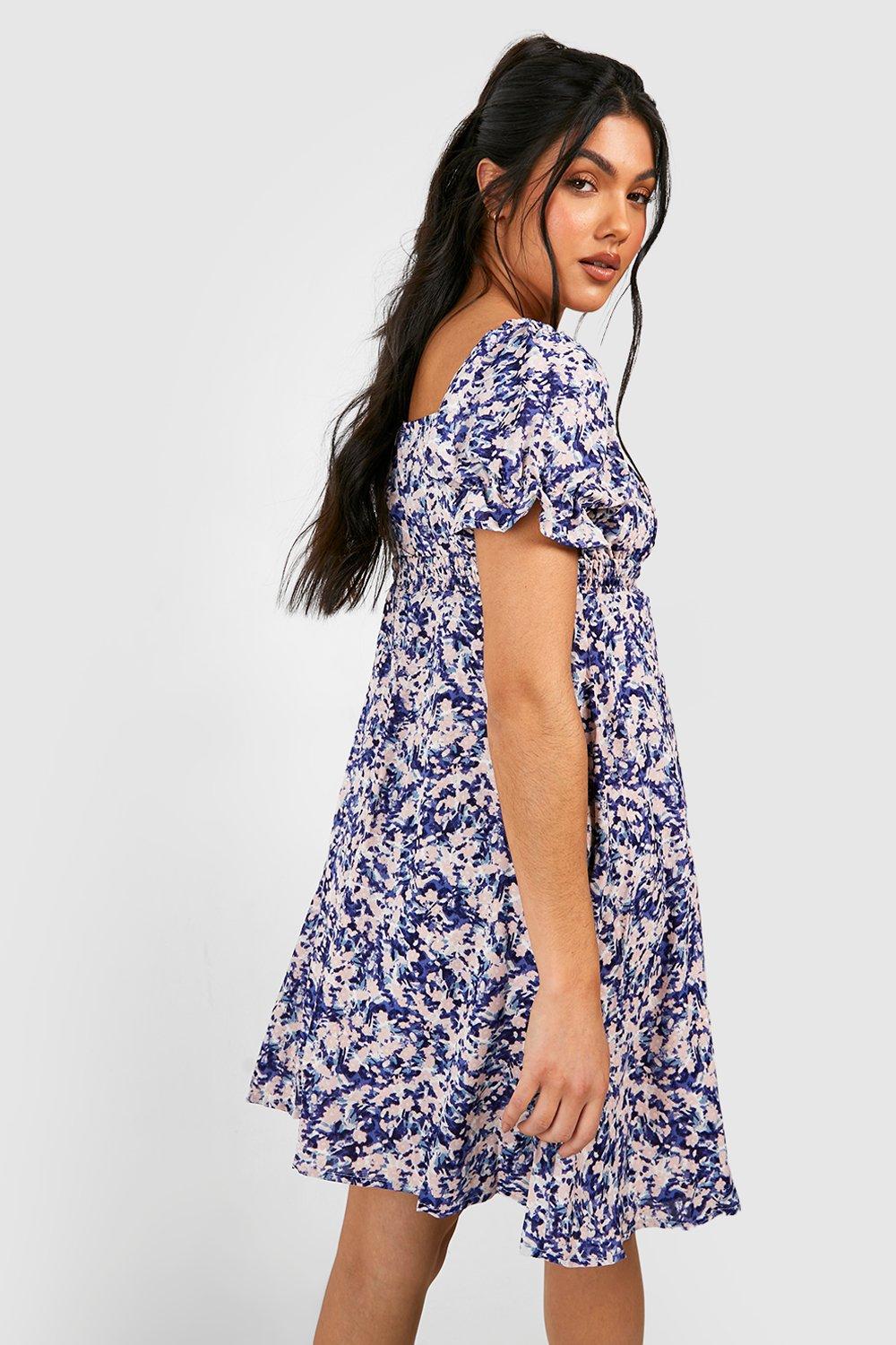 Boohoo white hot sale floral dress