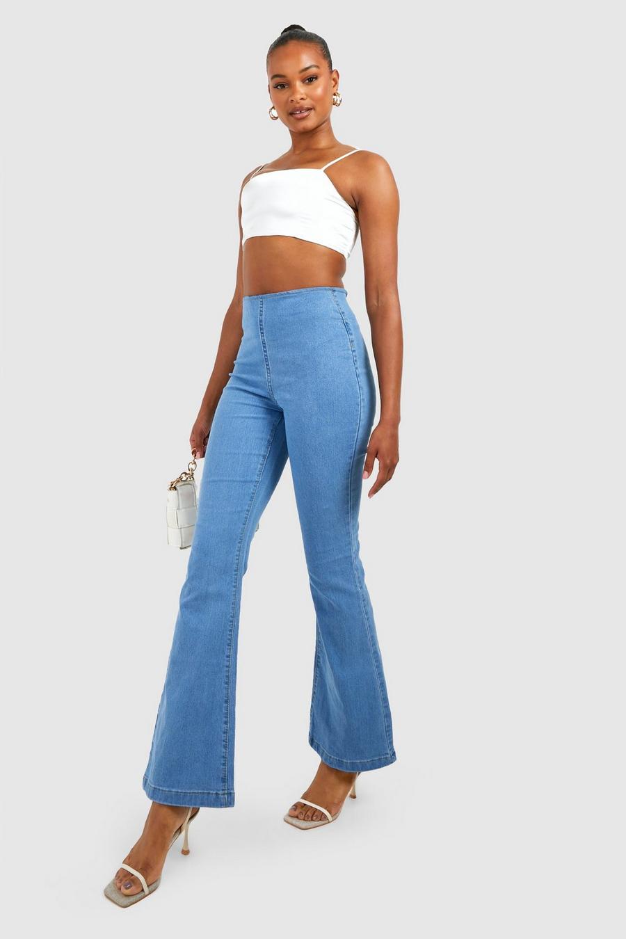 Light blue Tall High Waisted Flared Jeggings image number 1