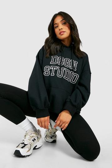 Petite Dsgn Studio Hoodie Met Print En Leggings Trainingspak black